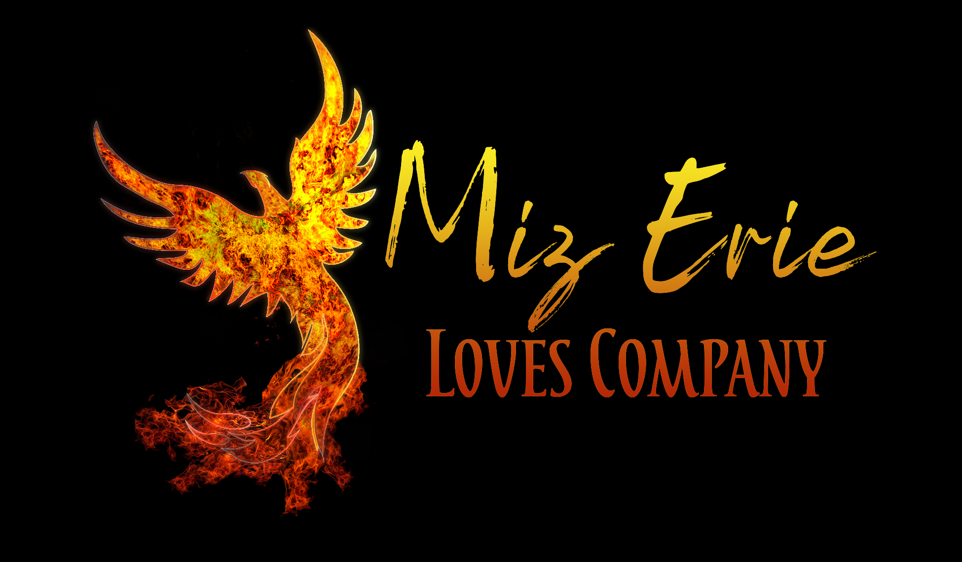 MizErie Loves Company logo with fire phoenix